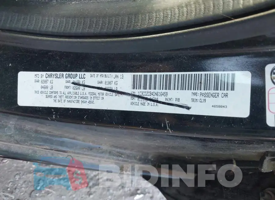 1C3CDZCB4DN616459 Photo# 9
