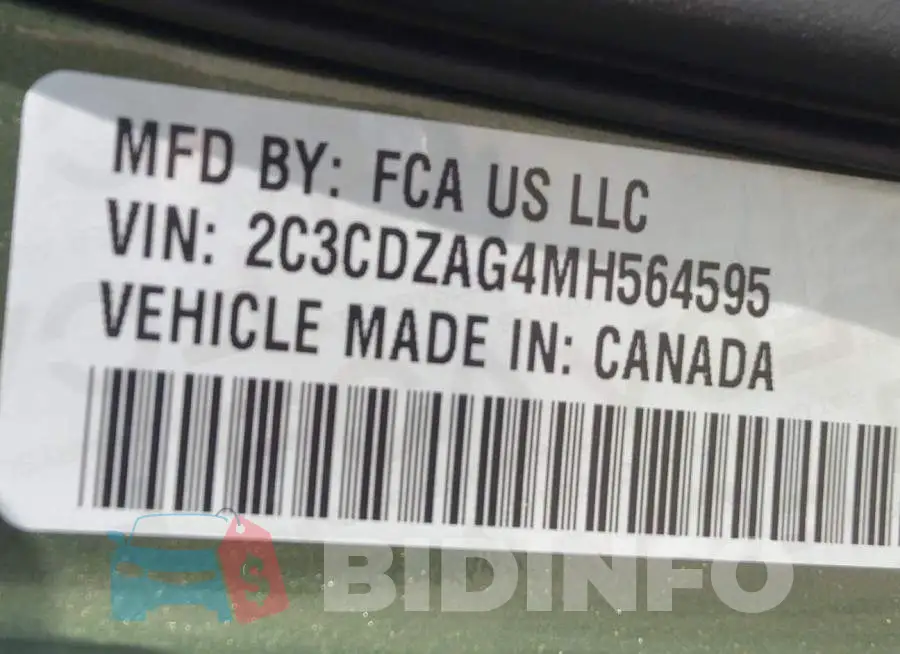 2C3CDZAG4MH564595 Photo# 9