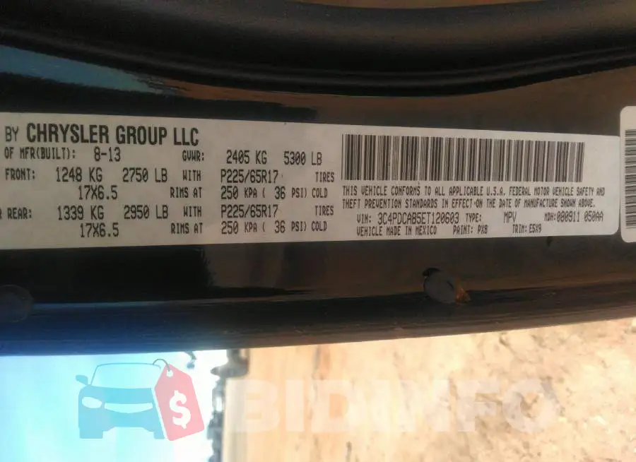 3C4PDCAB5ET120603 Photo# 9