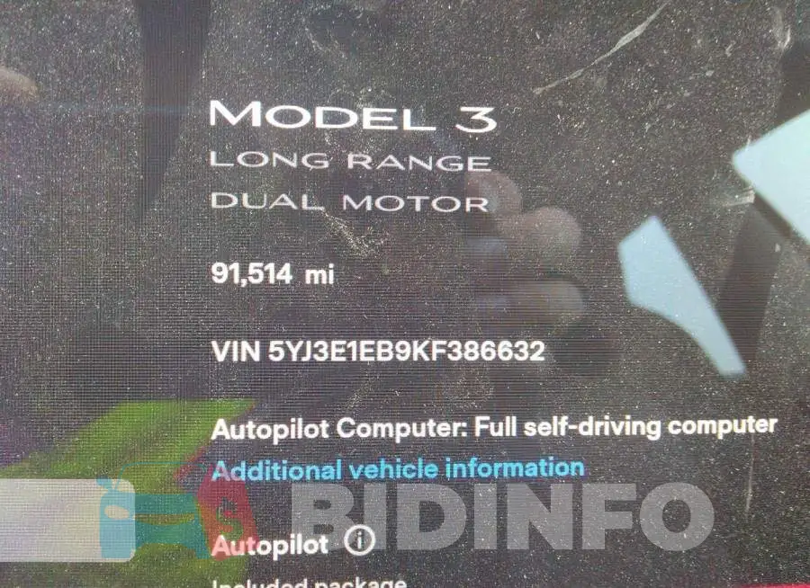 5YJ3E1EB9KF386632 Photo# 7