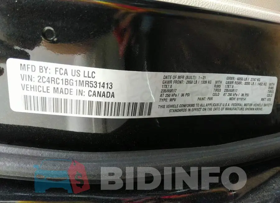 2C4RC1BG1MR531413 Photo# 9