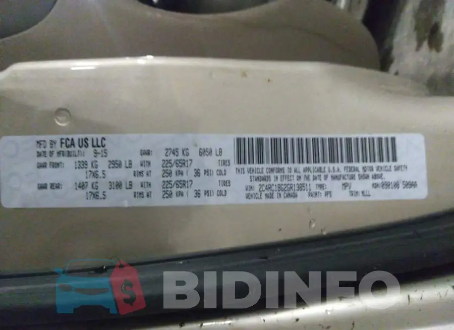 2C4RC1BG2GR138511 Photo# 9