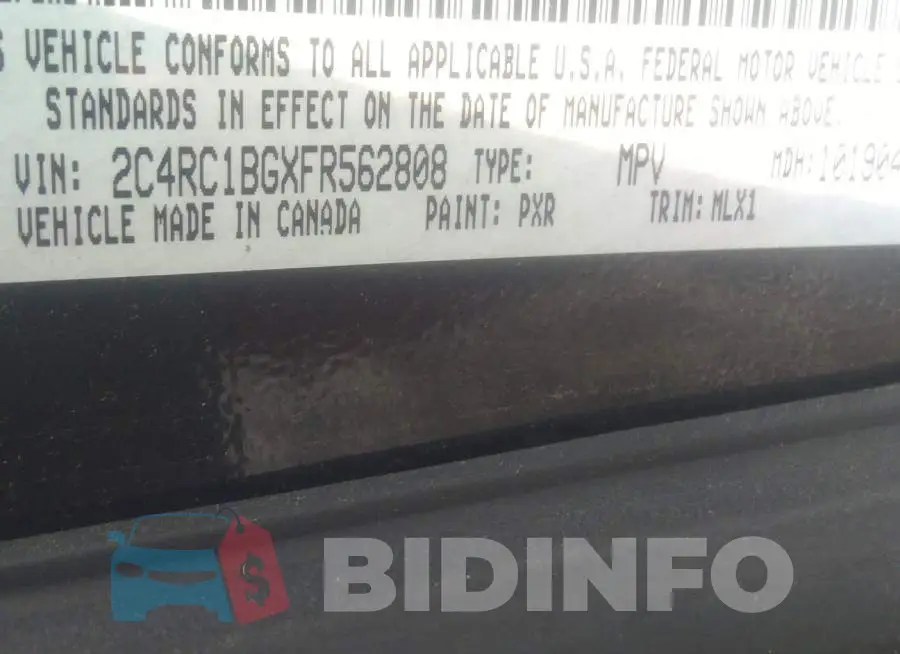 2C4RC1BGXFR562808 Photo# 9