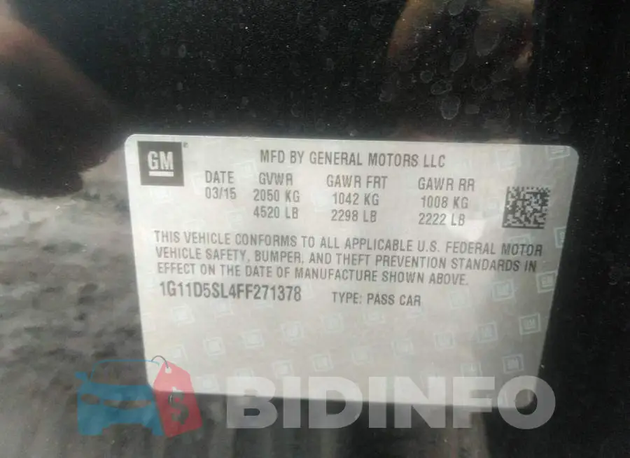 1G11D5SL4FF271378 Photo# 9