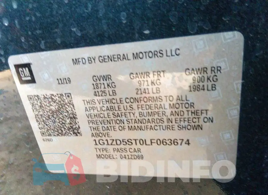 1G1ZD5ST0LF063674 Photo# 9