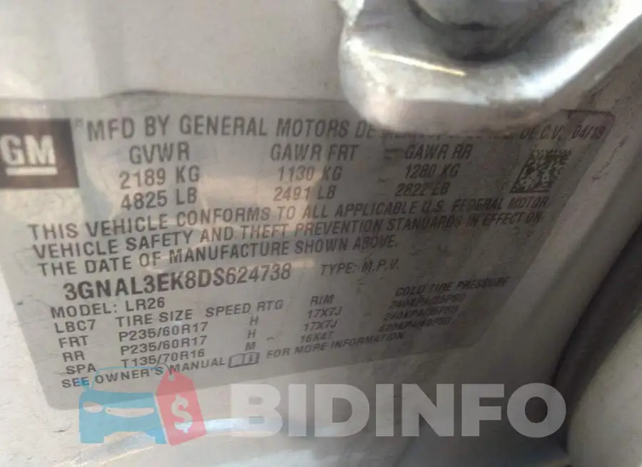 3GNAL3EK8DS624738 Photo# 9