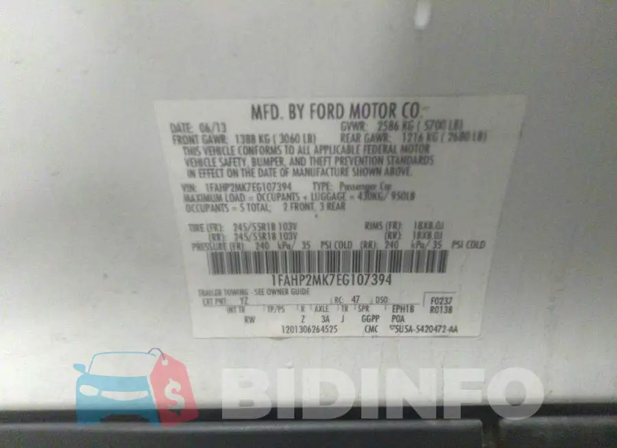 1FAHP2MK7EG107394 Photo# 9
