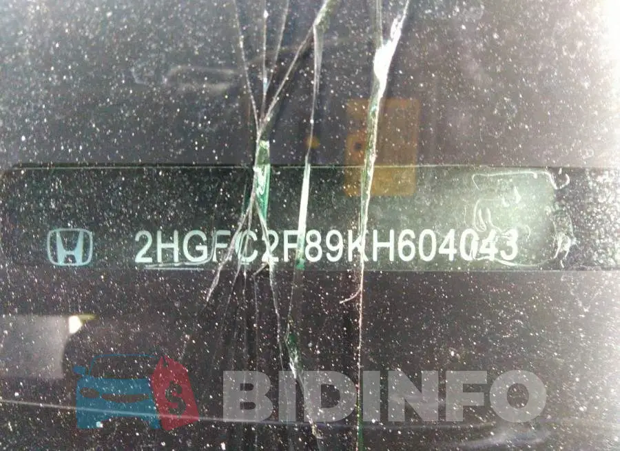 2HGFC2F89KH604043 Photo# 9