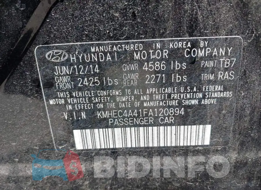 KMHEC4A41FA120894 Photo# 9