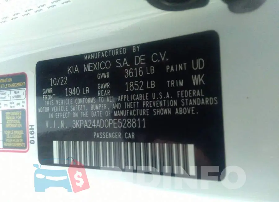 3KPA24AD0PE528811 Photo# 9