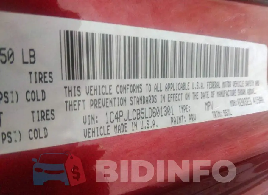 1C4PJLCB5LD601301 Photo# 9