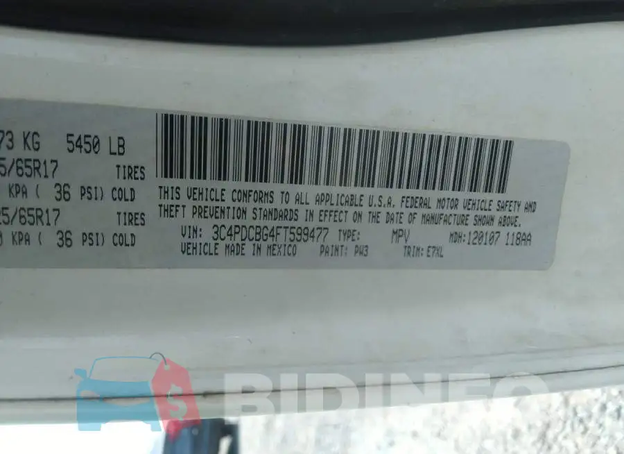 3C4PDCBG4FT599477 Photo# 9