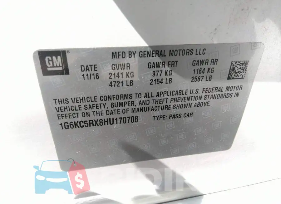 1G6KC5RX8HU170708 Photo# 9