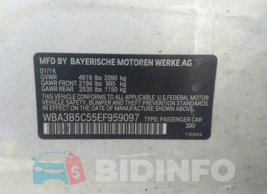WBA3B5C55EF959097 Photo# 9