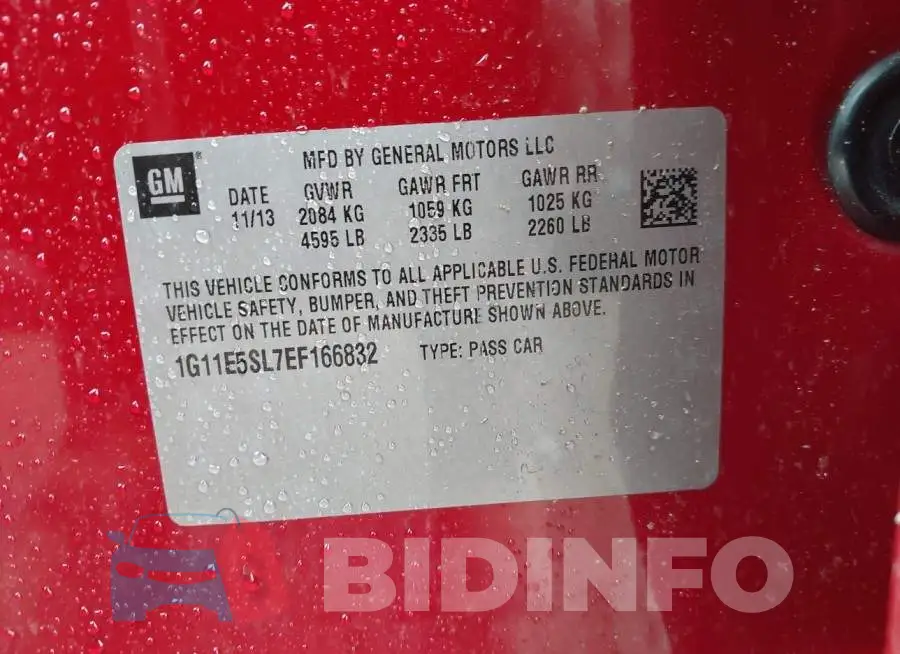 1G11E5SL7EF166832 Photo# 9