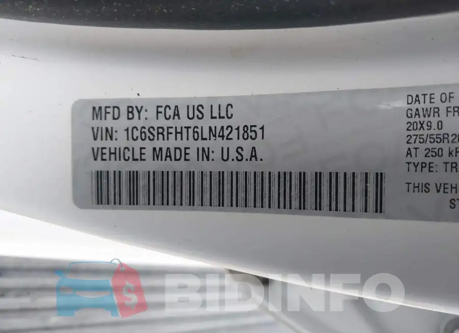 1C6SRFHT6LN421851 Photo# 9