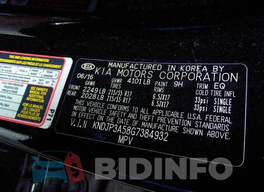 KNDJP3A58G7384932 Photo# 9