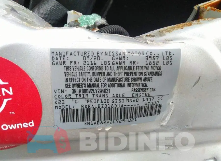 3N1AB8BV2LY294021 Photo# 9