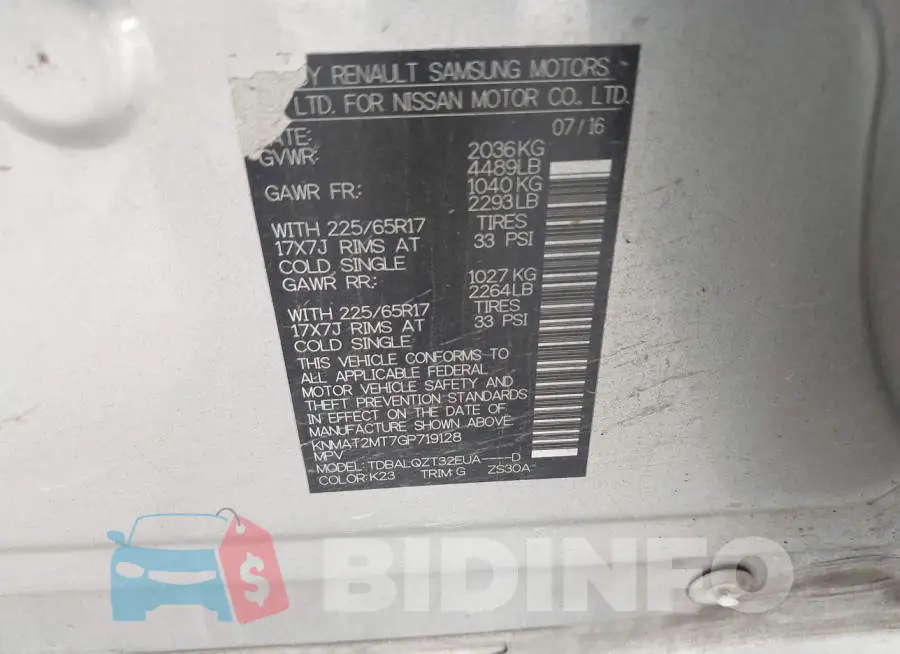 KNMAT2MT7GP719128 Photo# 9