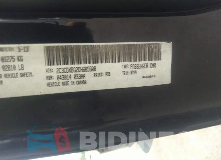 2C3CDXBG2DH689808 Photo# 9