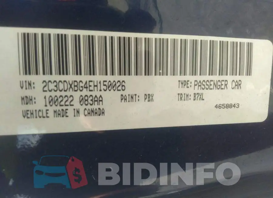 2C3CDXBG4EH150026 Photo# 9