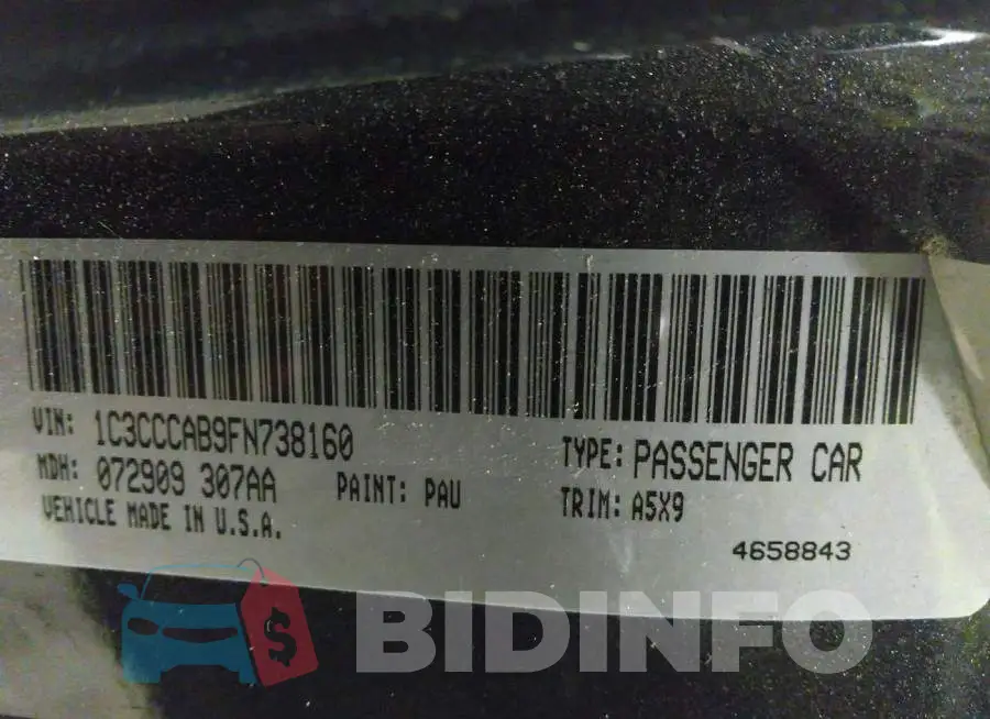 1C3CCCAB9FN738160 Photo# 9