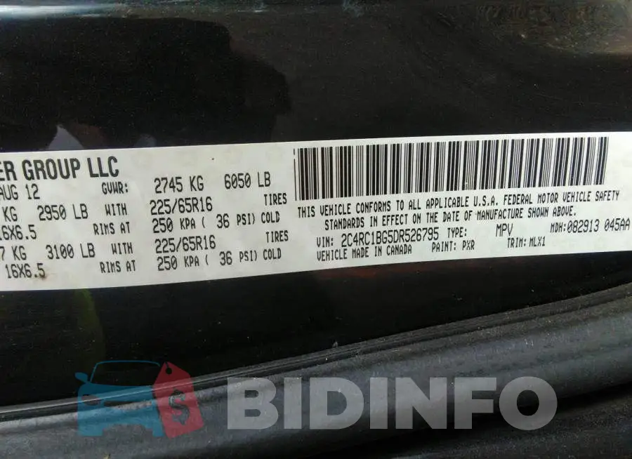 2C4RC1BG5DR526795 Photo# 9
