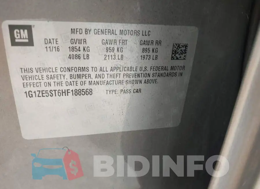 1G1ZE5ST6HF188568 Photo# 9