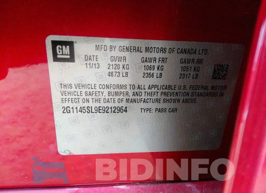 2G1145SL9E9212964 Photo# 9