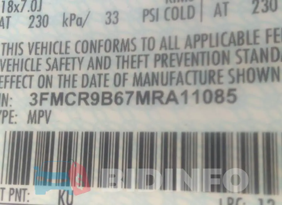 3FMCR9B67MRA11085 Photo# 9