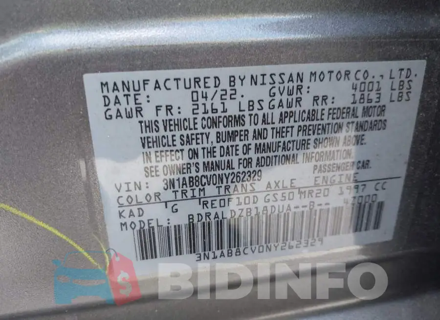 3N1AB8CV0NY262329 Photo# 9