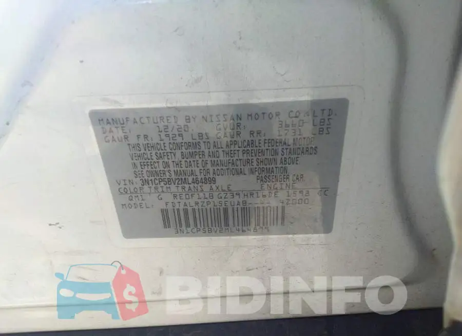 3N1CP5BV2ML464899 Photo# 9