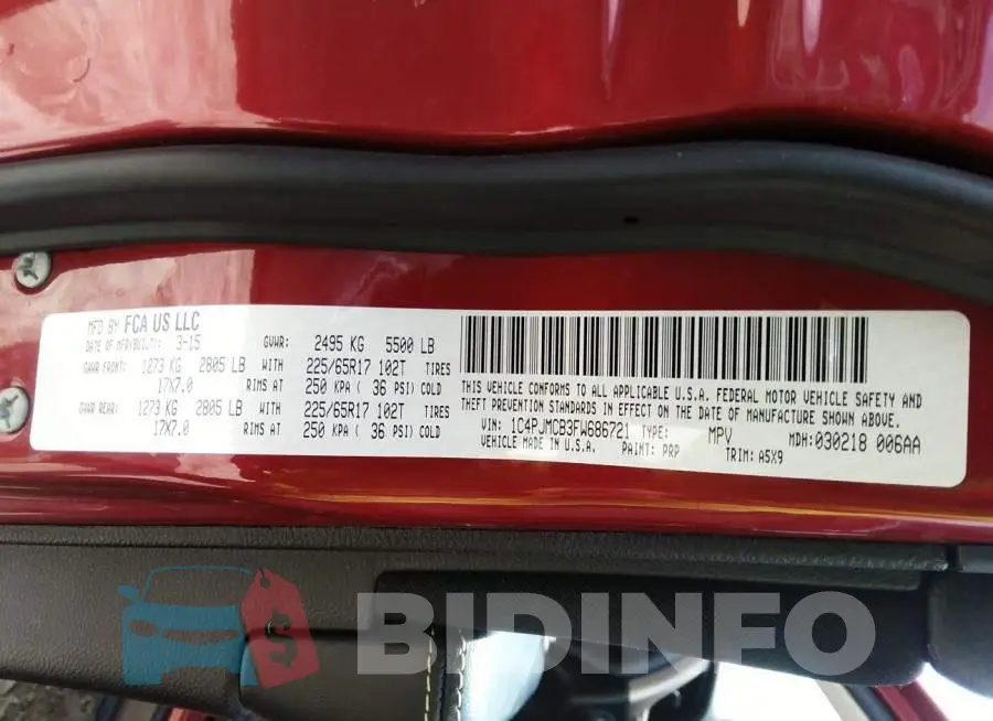1C4PJMCB3FW686721 Photo# 9