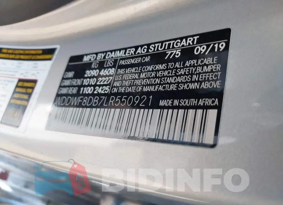 WDDWF8DB7LR550921 Photo# 9