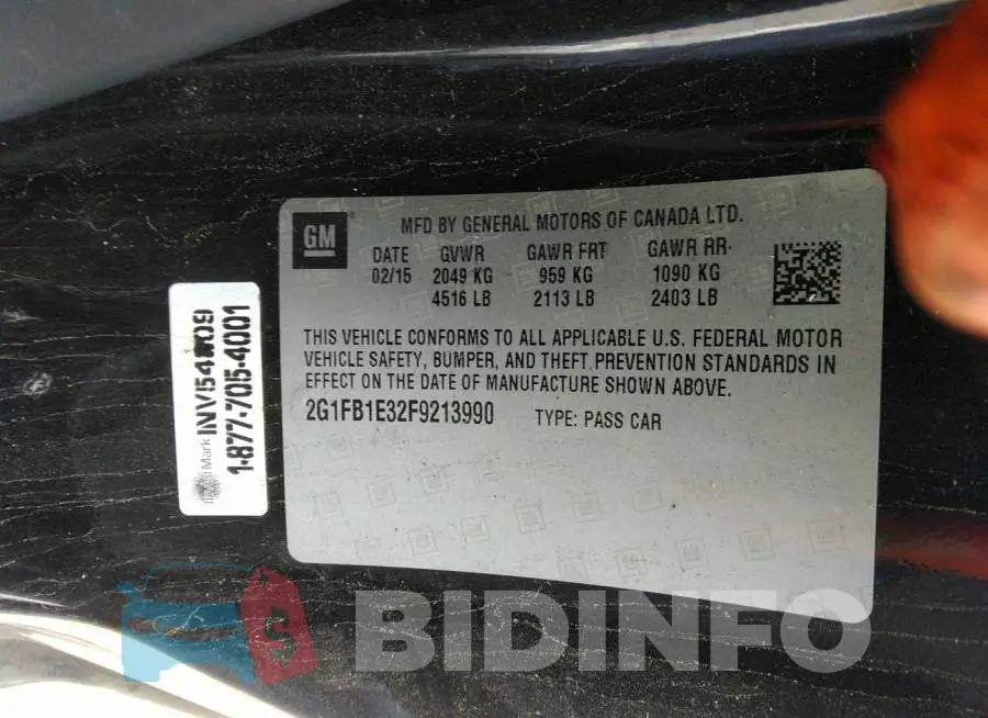 2G1FB1E32F9213990 Photo# 9