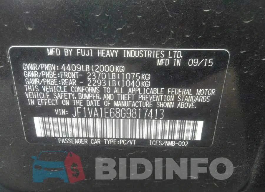 JF1VA1E68G9817413 Photo# 9