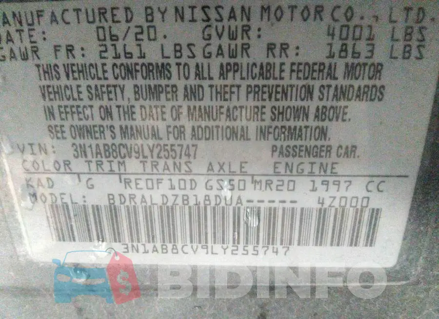 3N1AB8CV9LY255747 Photo# 9
