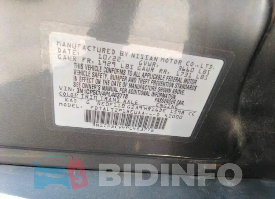 3N1CP5CV4PL483778 Photo# 9