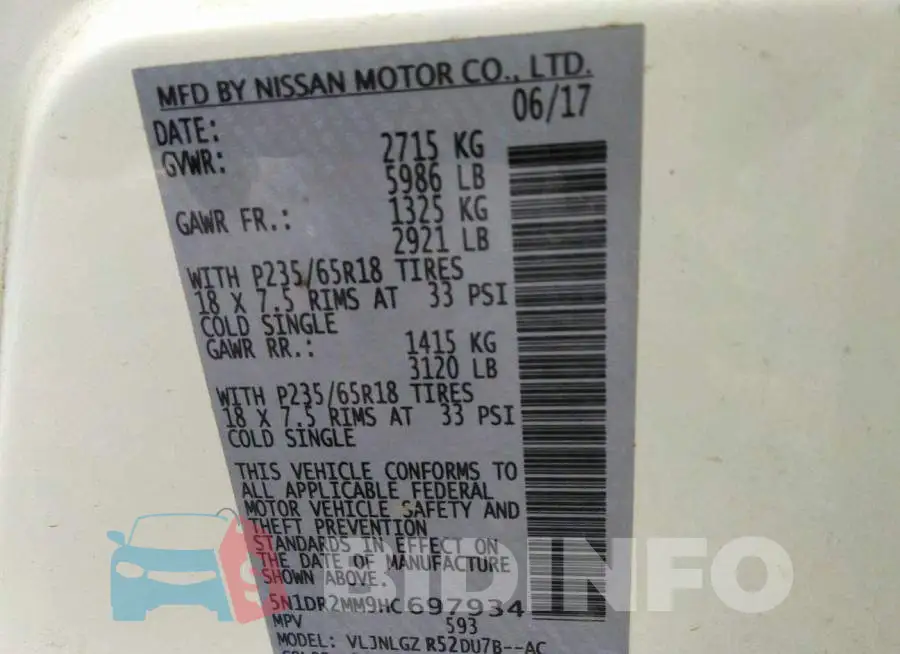 5N1DR2MM9HC697934 Photo# 9