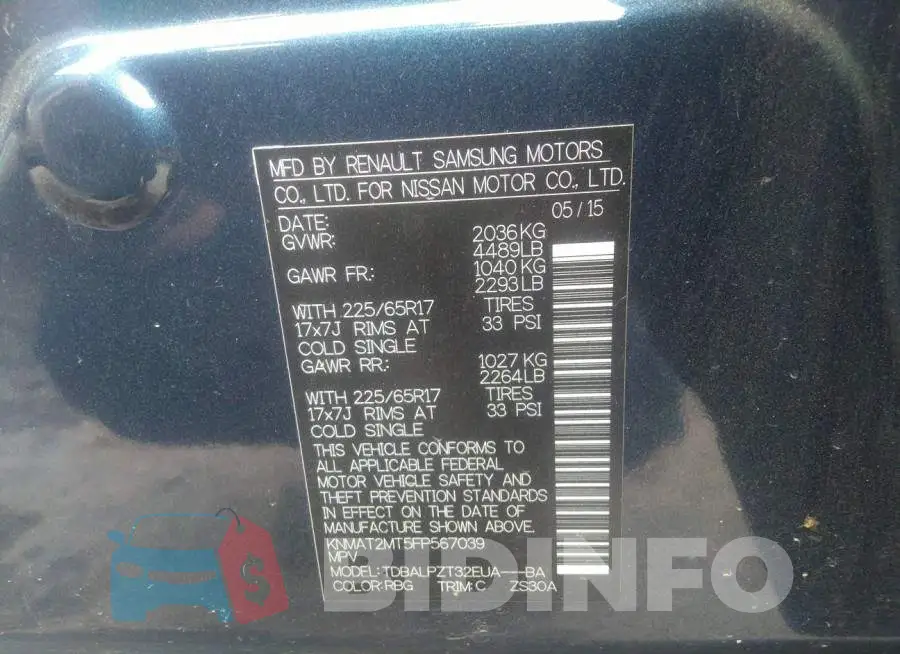 KNMAT2MT5FP567039 Photo# 9