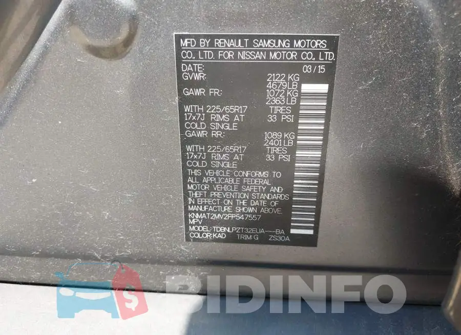 KNMAT2MV2FP547557 Photo# 9