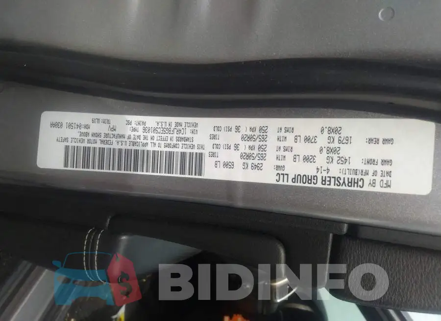 1C4RJFBG5EC501036 Photo# 9