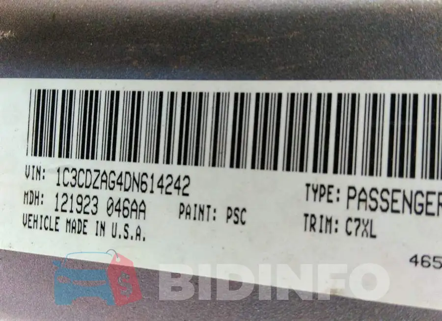 1C3CDZAG4DN614242 Photo# 9