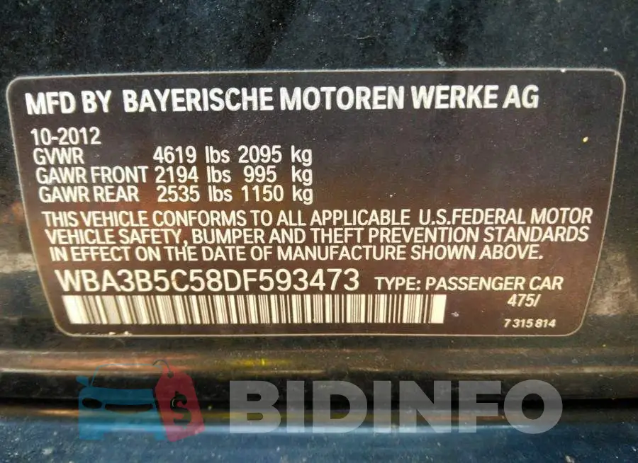 WBA3B5C58DF593473 Photo# 9