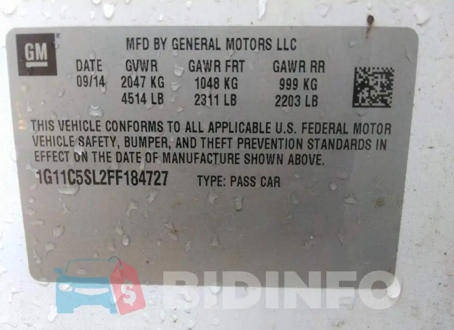 1G11C5SL2FF184727 Photo# 9