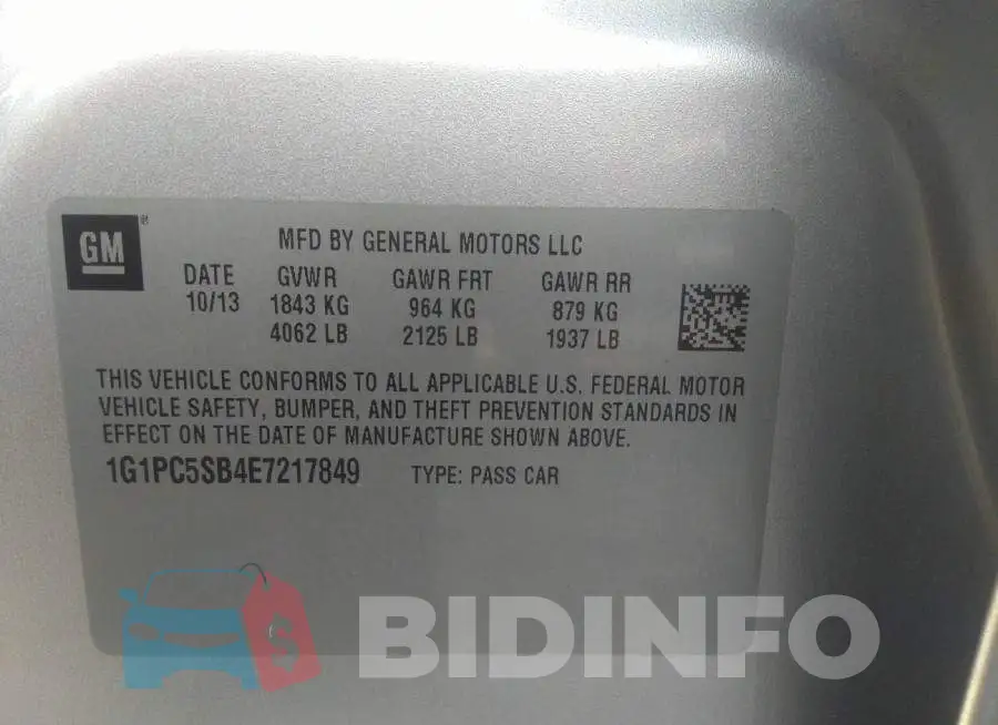 1G1PC5SB4E7217849 Photo# 9