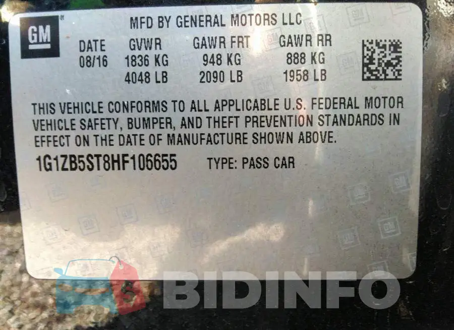 1G1ZB5ST8HF106655 Photo# 9