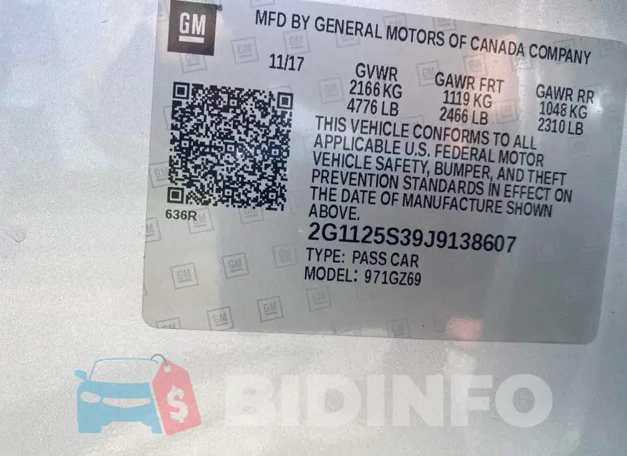 2G1125S39J9138607 Photo# 9