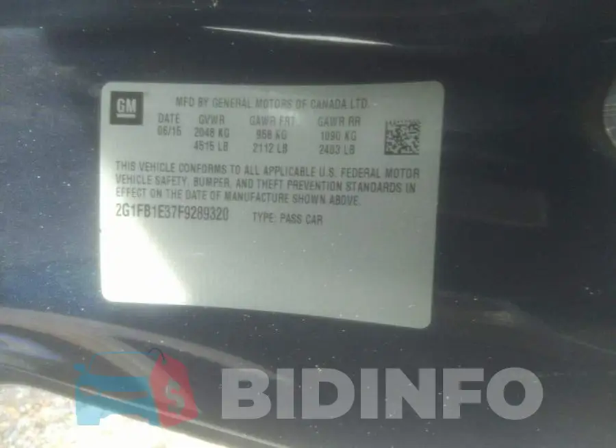 2G1FB1E37F9289320 Photo# 9