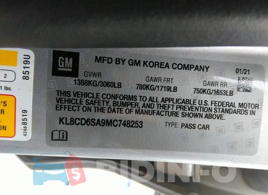 KL8CD6SA9MC748253 Photo# 9